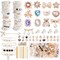 65Pcs Charms for Socks Safety Pin Brooch junk socks charms Brooches and Pins for Women Junk Socks Charms Pins Safety Pin Charms for Socks Pearl Rhinestone Brooch Pins Buttons Shoe Sock Charms Kit